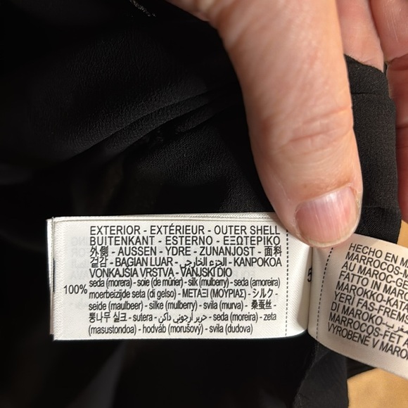 NWT KATE MOSS FOR ZARA black silk floral long dress size small & medium - Picture 13 of 14